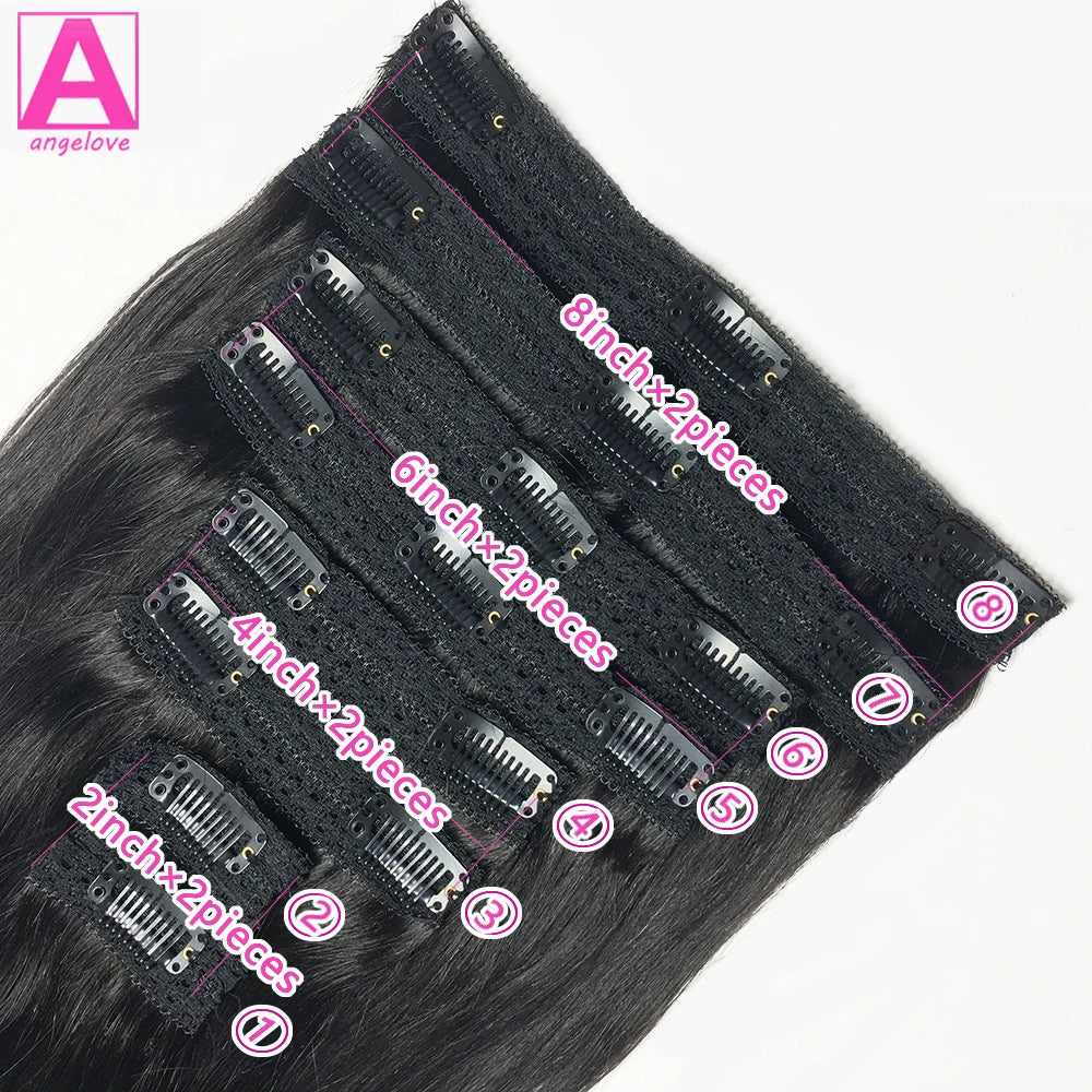 Extensions à Clips Straight Remy Hair Set Complet – CLEVI Paris