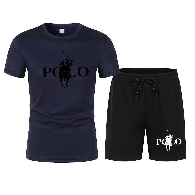 Ensemble Homme T-Shirt Mesh + Short Streetwear Bicolore – CLEVI Paris