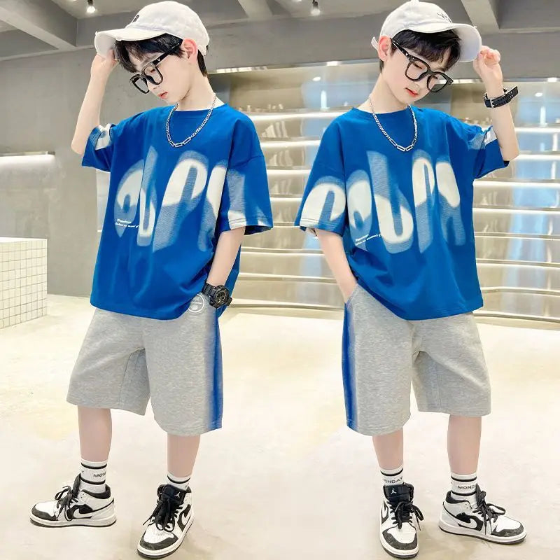 Ensemble garçon streetwear T-shirt et short – CLEVI Paris