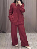 Ensemble pantalon ample femme 2 pièces – CLEVI Paris