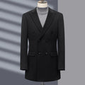 Manteau homme croisé laine, cachemire et soie – CLEVI Paris
