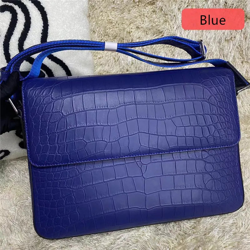 Besace Cuir Crocodile Homme Bandoulière – CLEVI Paris