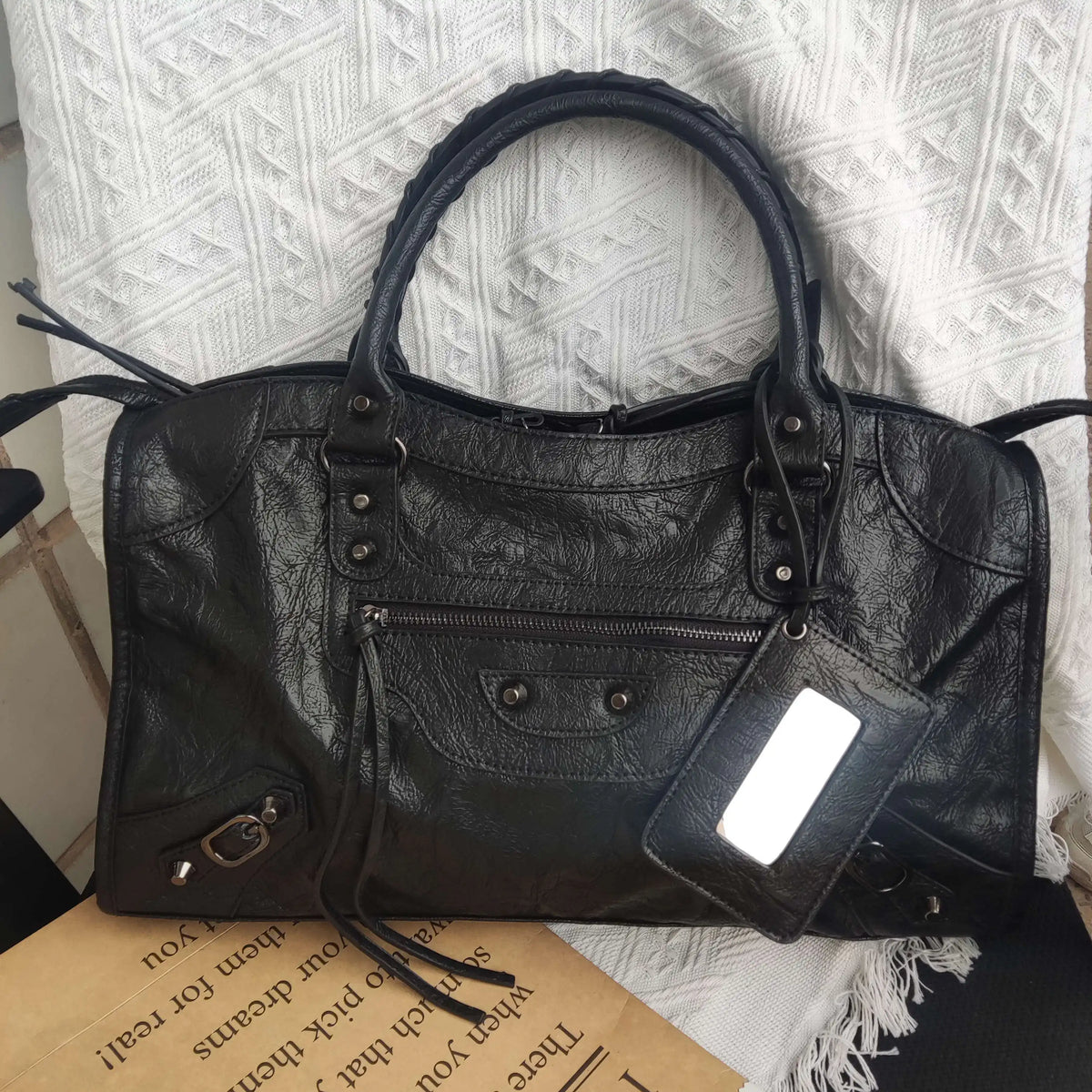Sac À Main PU Grande Capacité Femme Style Vintage Automne – CLEVI Paris
