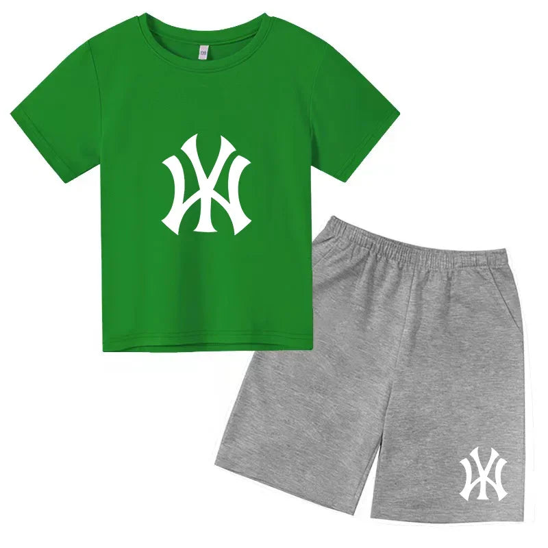 Ensemble enfant T-shirt à lettres et short – CLEVI Paris