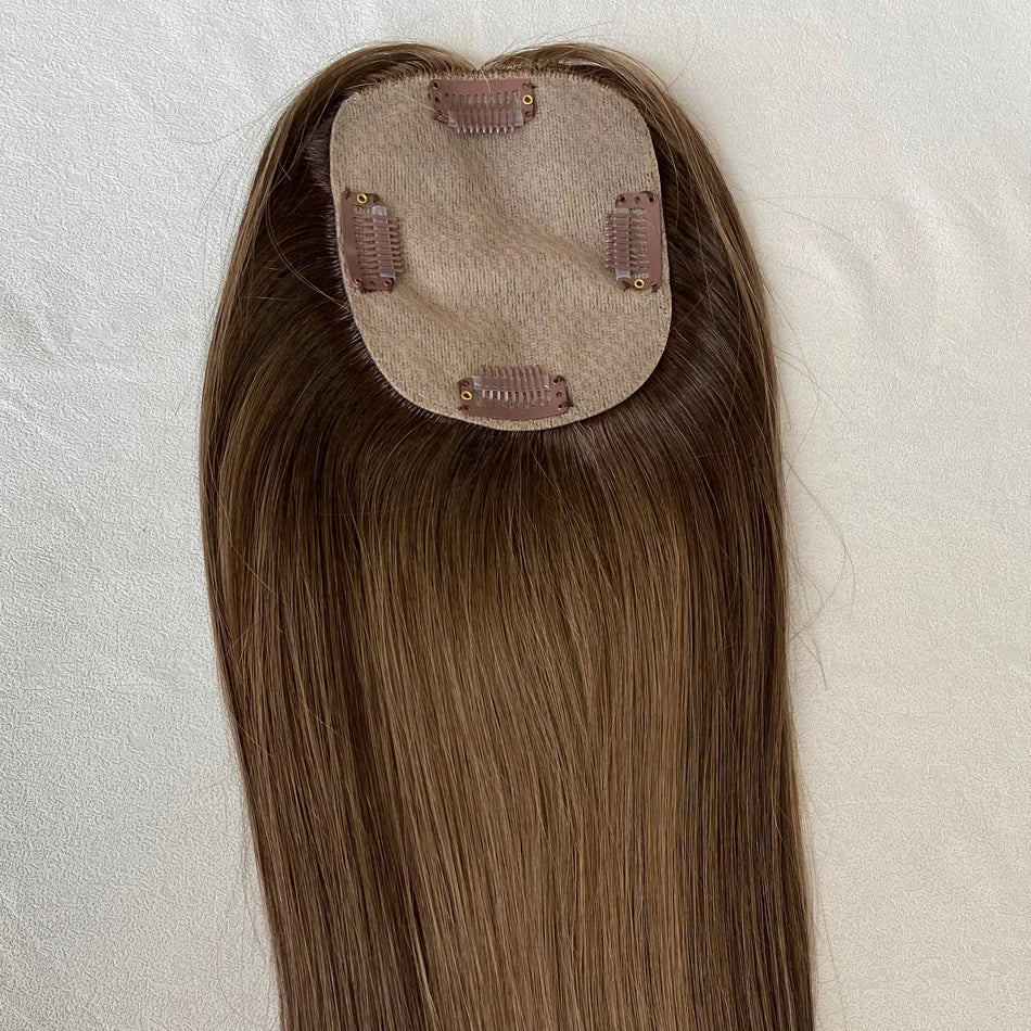 Topper Capillaire Femme Cheveux Humains Remy Base Dentelle 10x12cm Clips – CLEVI Paris