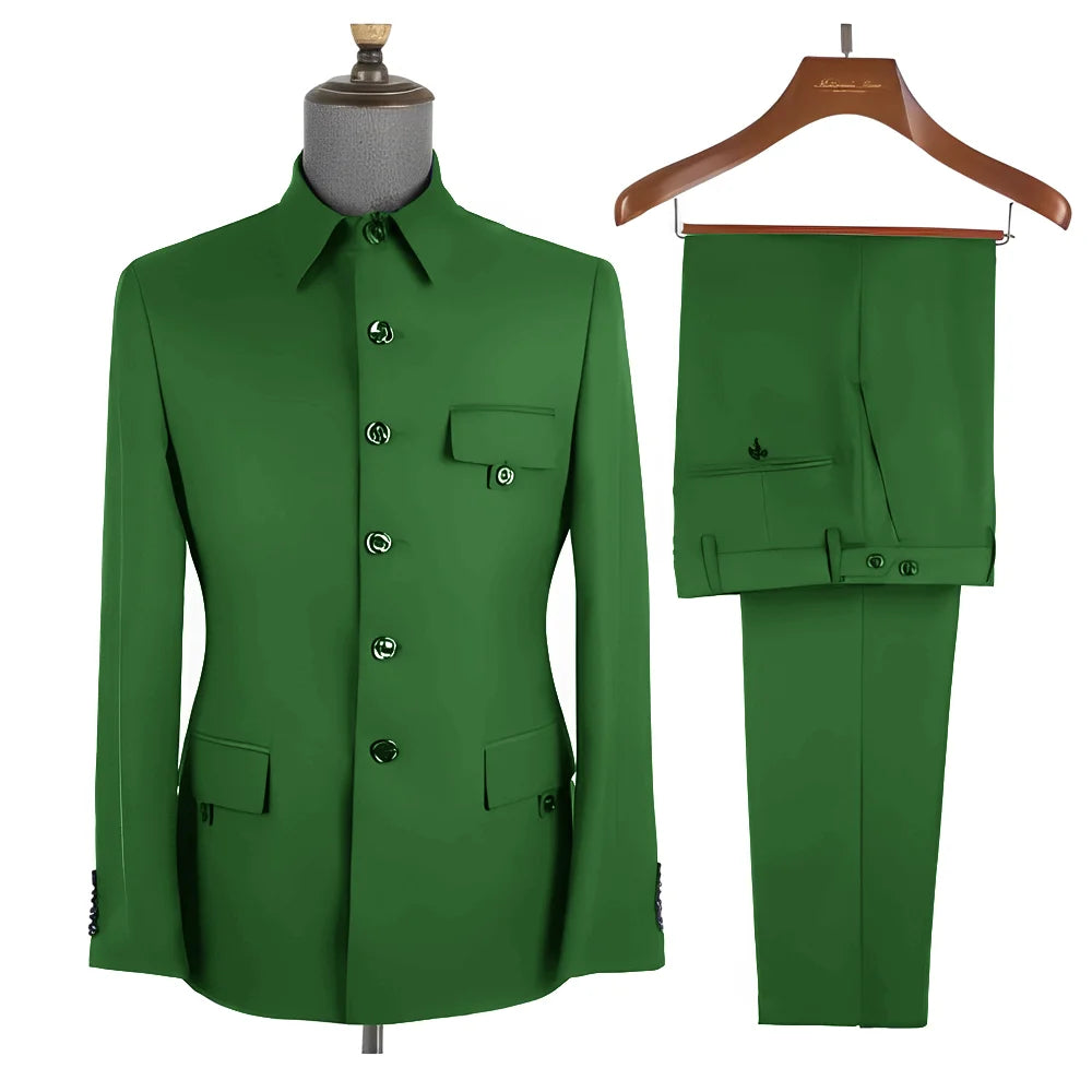 Costume homme 2 pièces, col montant – CLEVI Paris