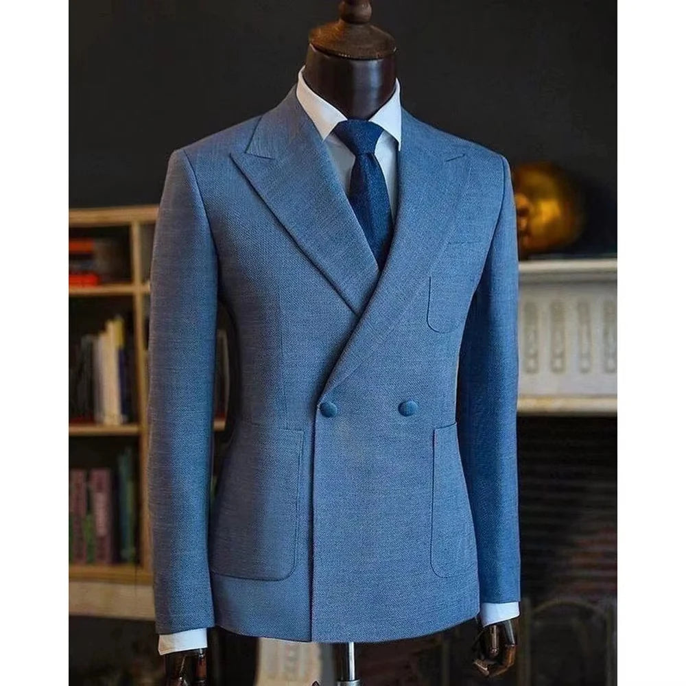 Blazer homme croisé à chevrons – CLEVI Paris