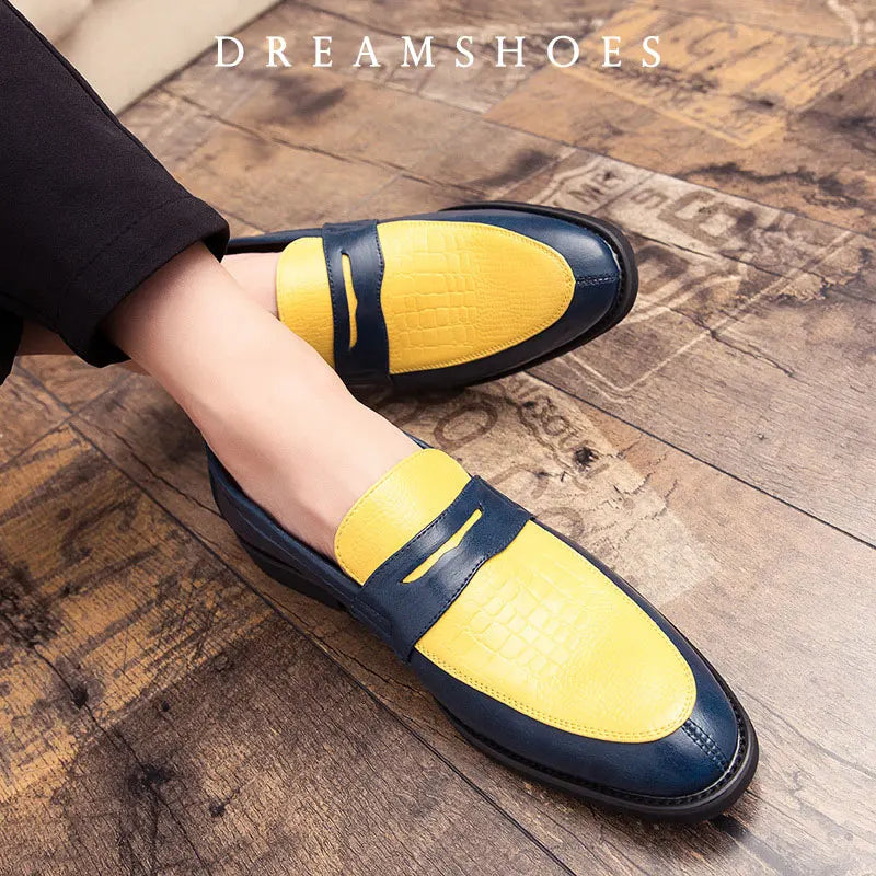 Mocassins Cuir Patchwork Homme Slip-on – CLEVI Paris