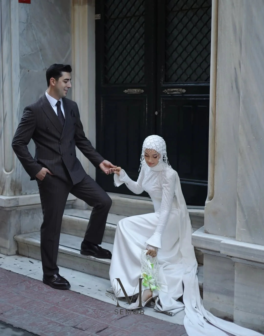 Robe de mariée musulmane sirène – CLEVI Paris