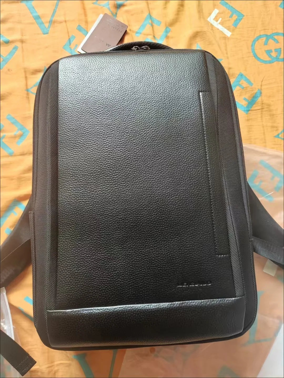 Sac à Dos Homme Cuir Vache & Oxford 42x30cm 20-35L Coussin d’Air – CLEVI Paris
