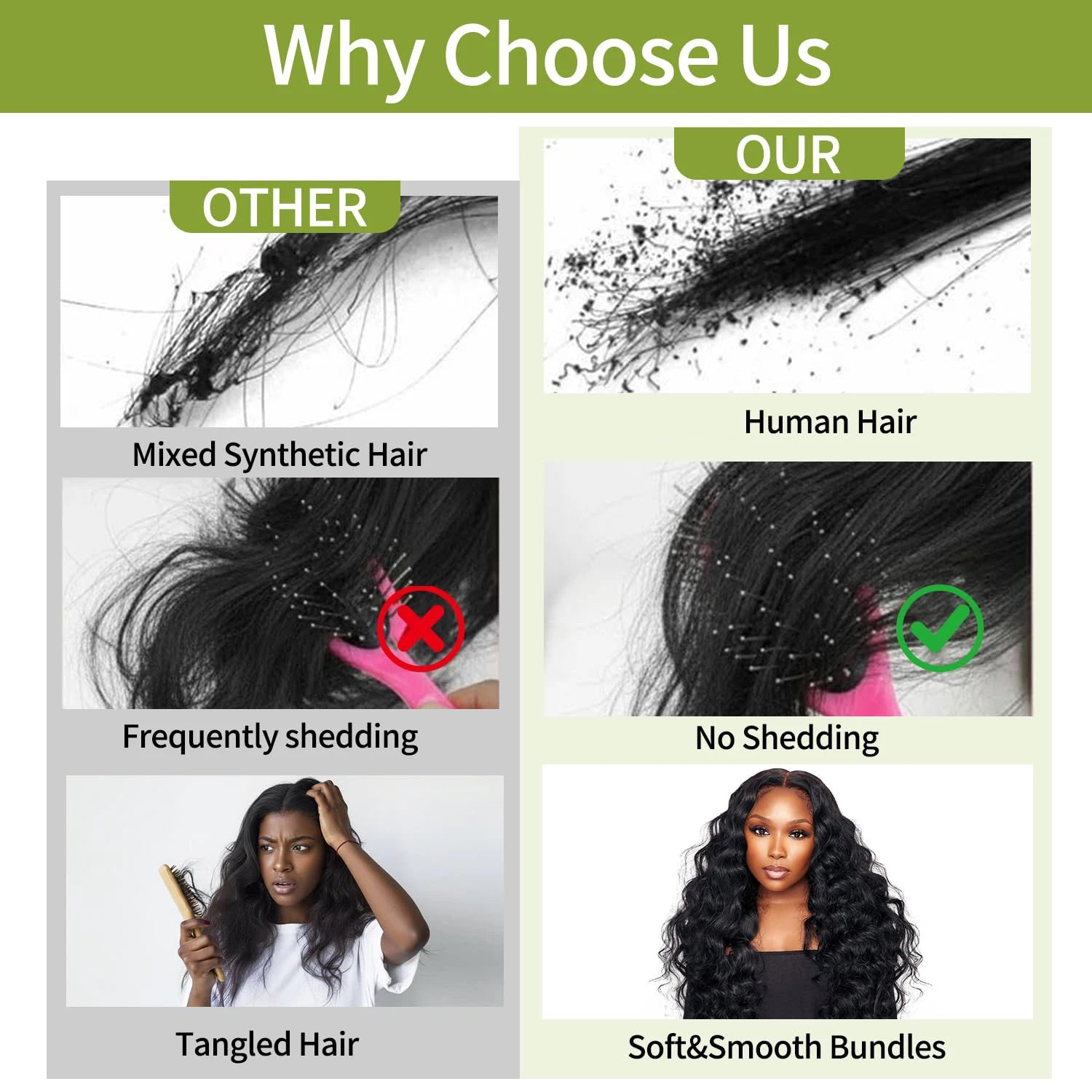 Bundles Body Wave Cheveux Humains Brésiliens Remy Hair 12A Double Weft Couleur Naturelle 6-40 Pouces – CLEVI Paris