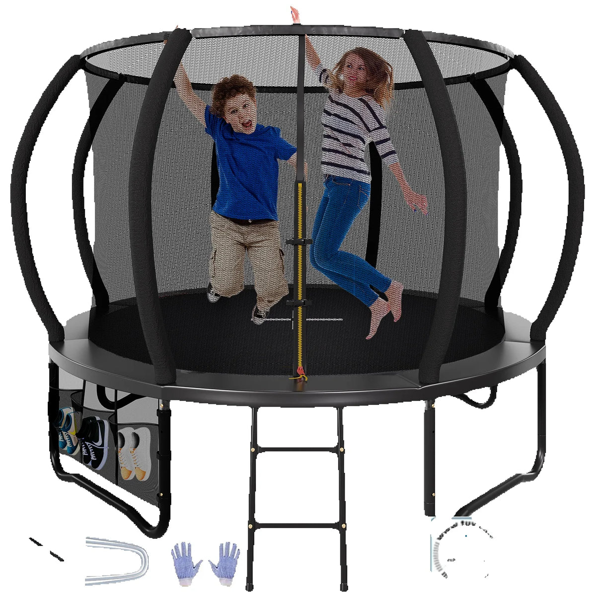 Trampoline de jardin 305 cm avec filet – CLEVI Paris