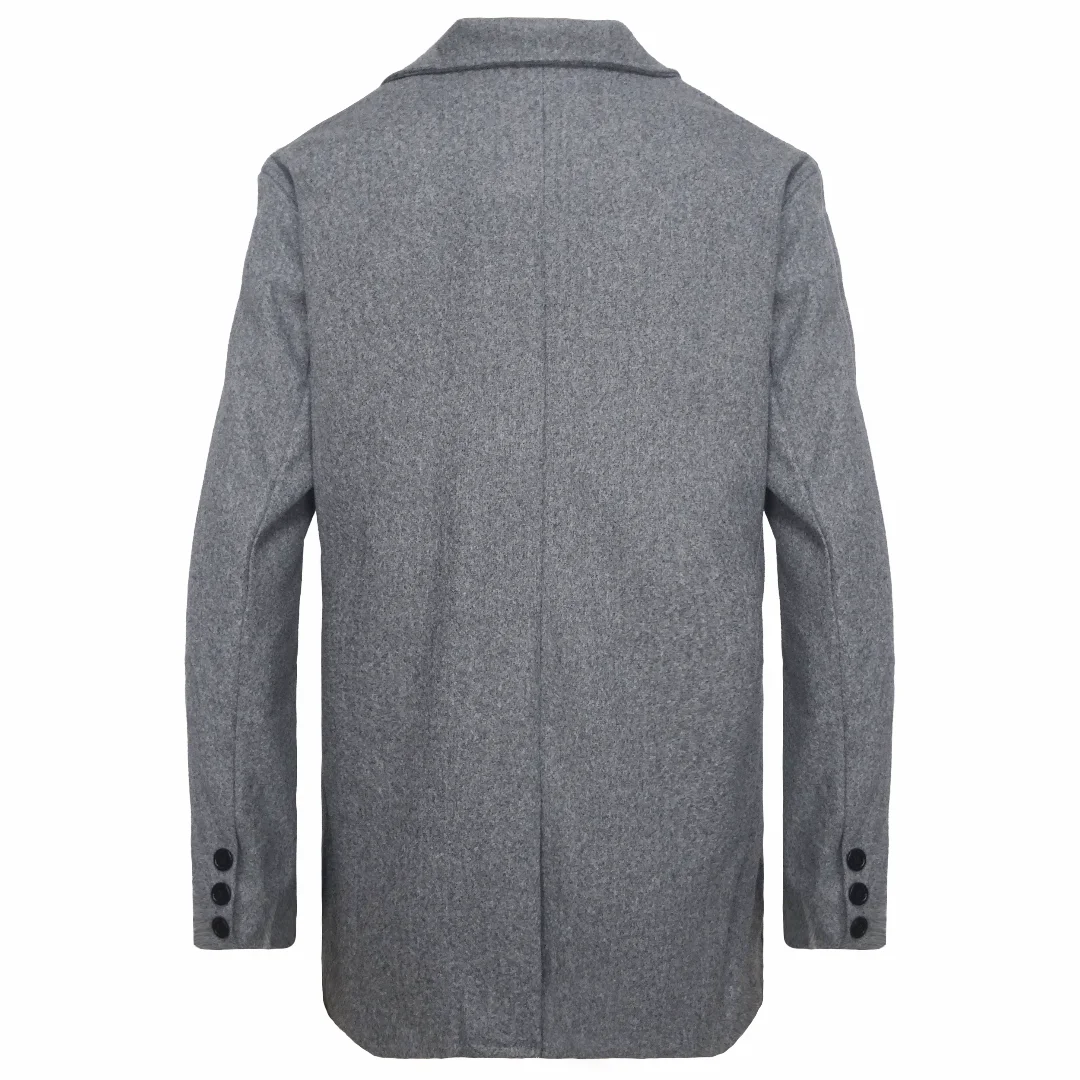 Manteau homme style laine, col rabattu – CLEVI Paris