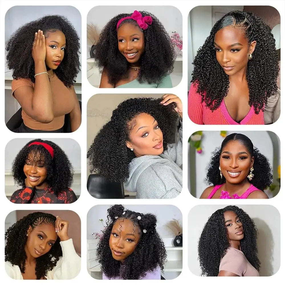 Demi-Perruque Deep Wave Cheveux Humains Drawstring 250% – CLEVI Paris
