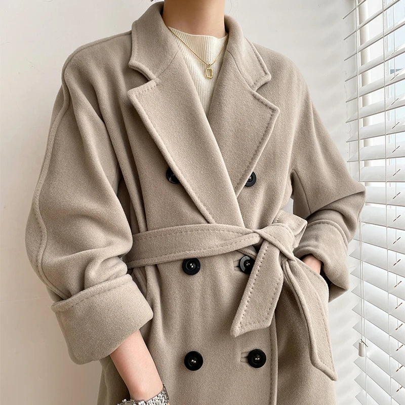 Manteau long femme laine et cachemire – CLEVI Paris
