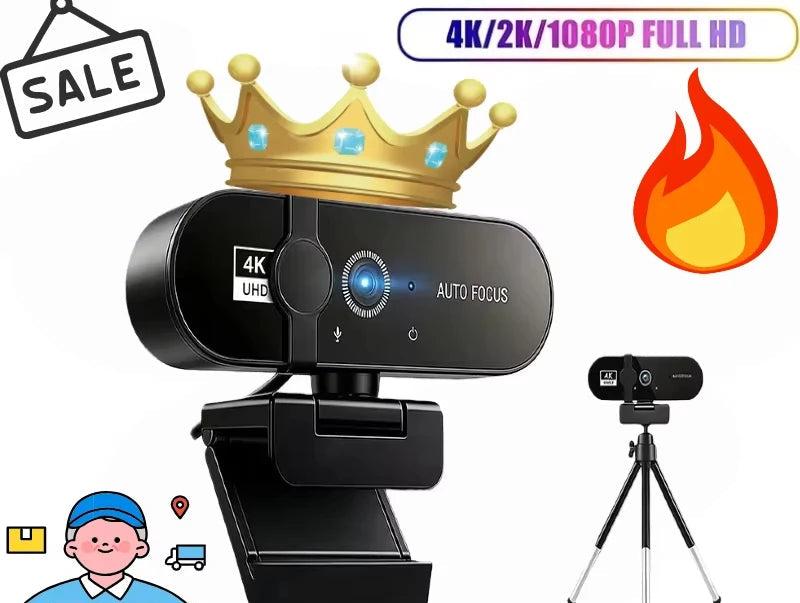 Webcam 4K Streaming Autofocus Micro USB – CLEVI Paris
