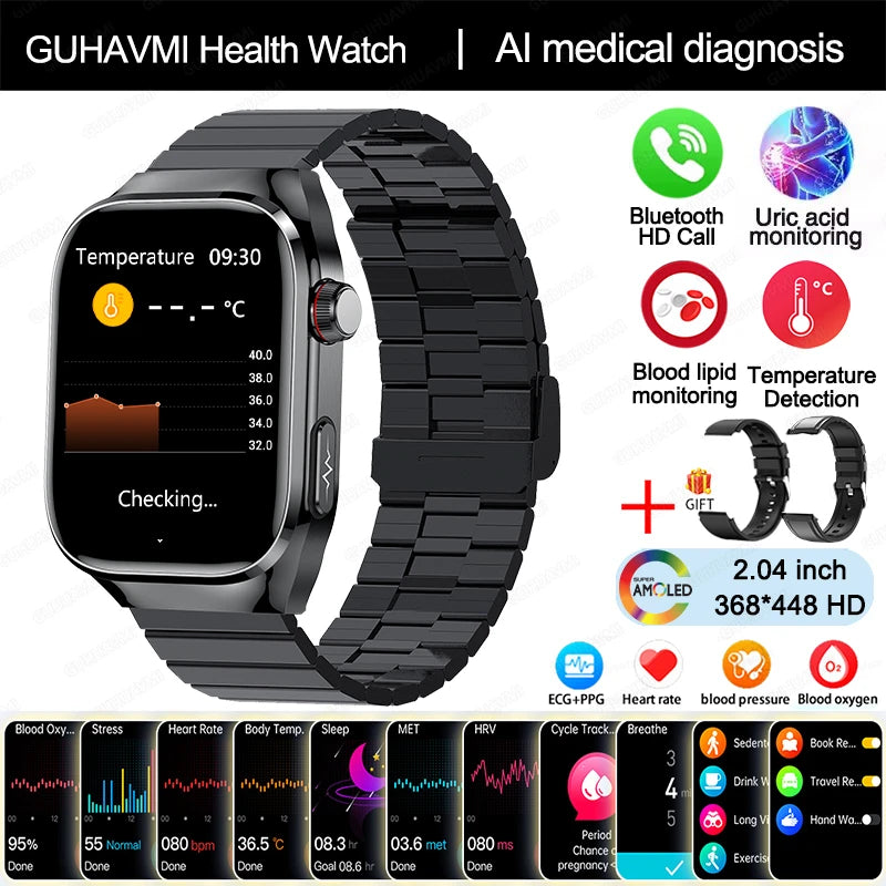 Montre GUHUAVMI AMOLED 2,04″ Bluetooth – CLEVI Paris