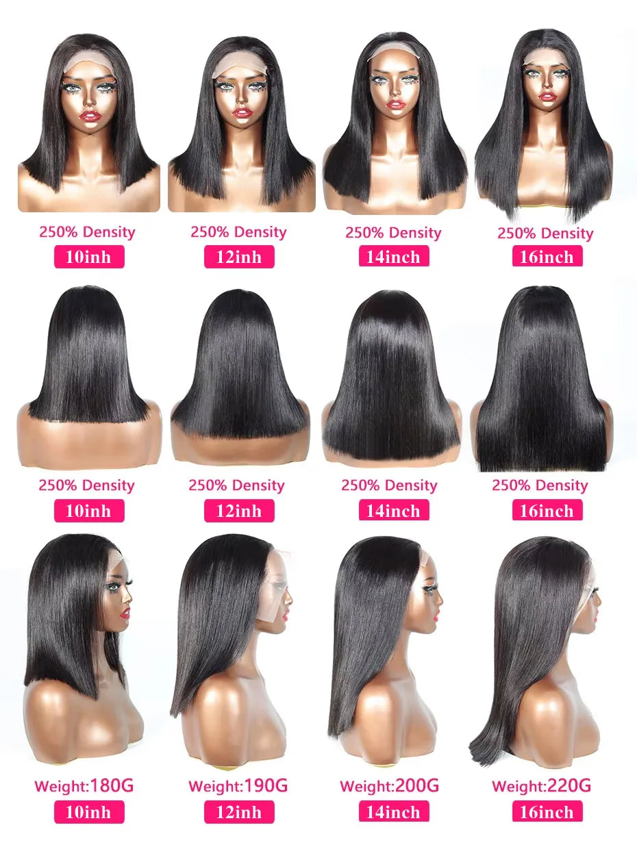 Perruque Lace Frontal Straight Cheveux Vietnamiens Remy 100% Humains | 13x4, 13x6, 5x5, 2x6 Glueless | Densité 250%-300% | 6-18 Pouces – CLEVI Paris