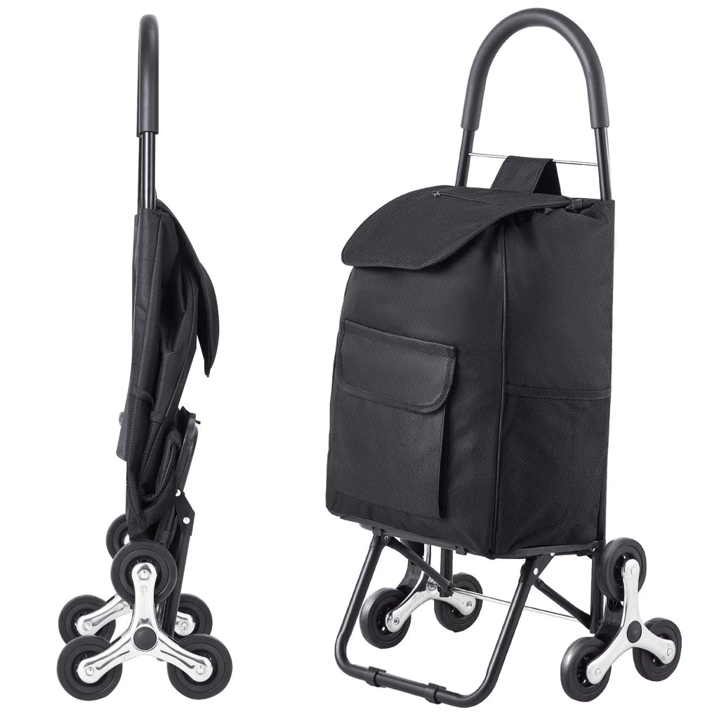 Chariot de courses pliable 36 L monte-escaliers – CLEVI Paris