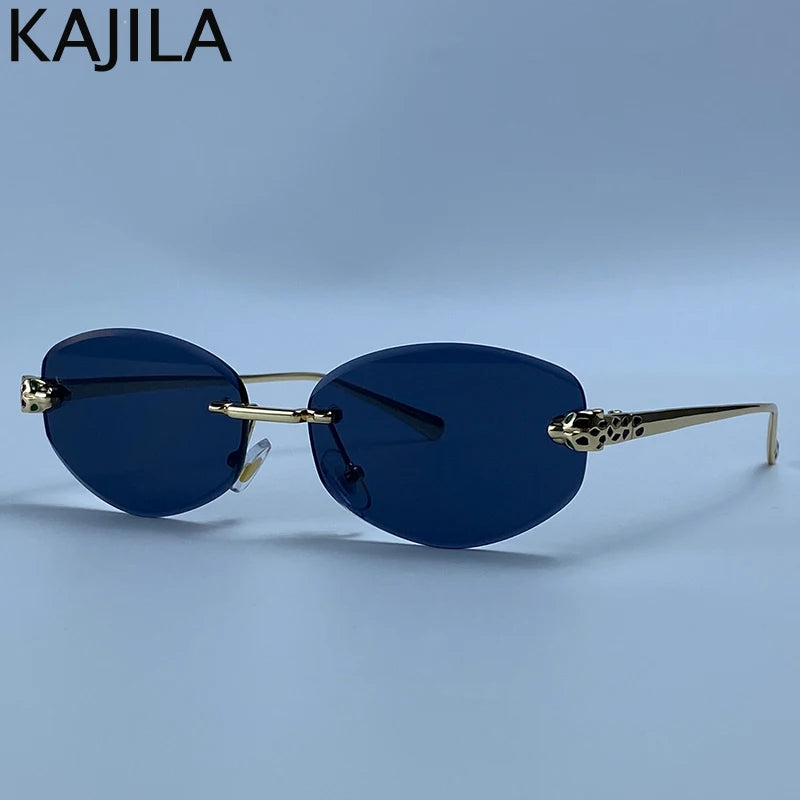 Lunettes femme sans monture détail léopard – CLEVI Paris