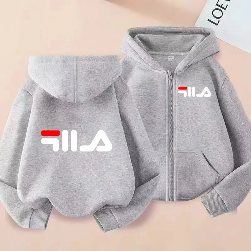 Sweat enfant zippé à capuche unisexe – CLEVI Paris