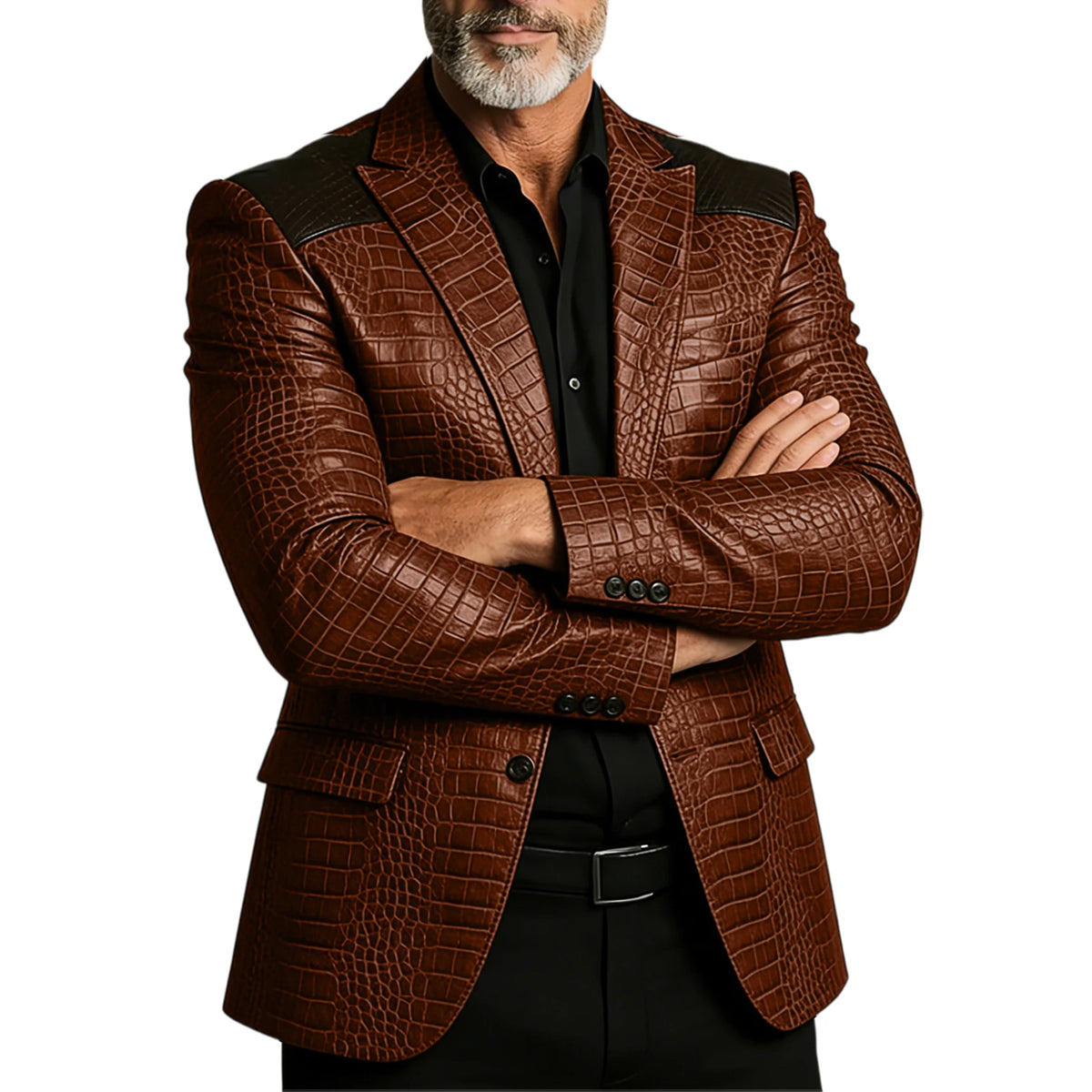 Blazer effet crocodile homme – CLEVI Paris