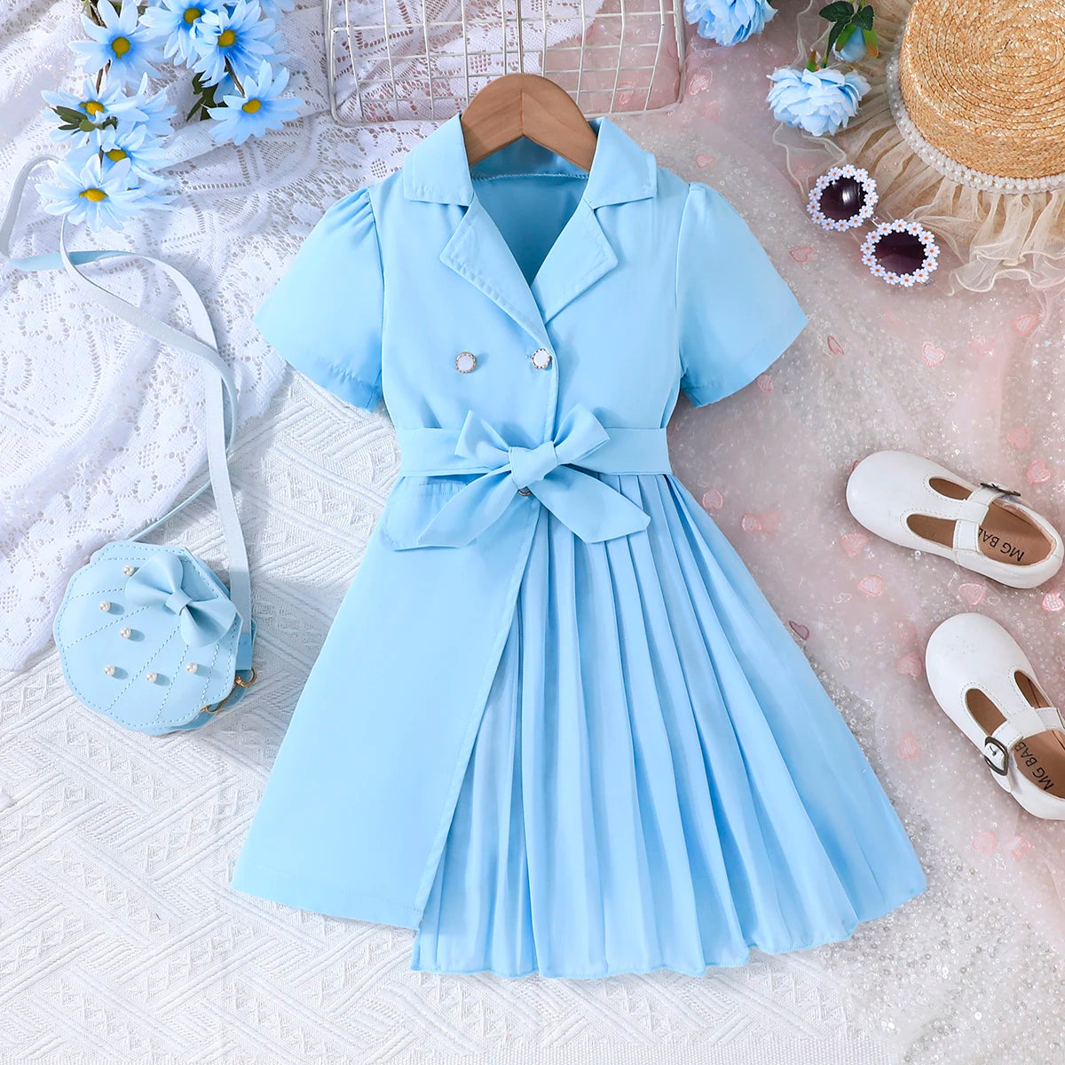 Robe blazer fille à revers – CLEVI Paris