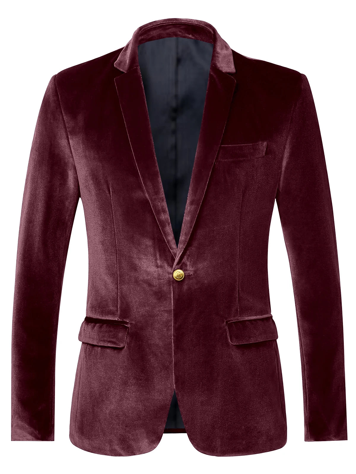 Blazer velours homme à bouton doré – CLEVI Paris