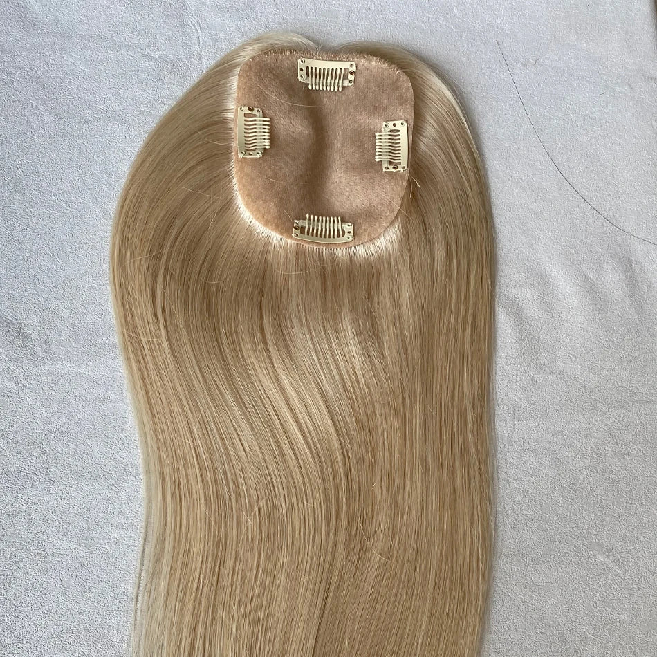 Topper Capillaire Femme Cheveux Humains Remy Base Dentelle 10x12cm Clips – CLEVI Paris