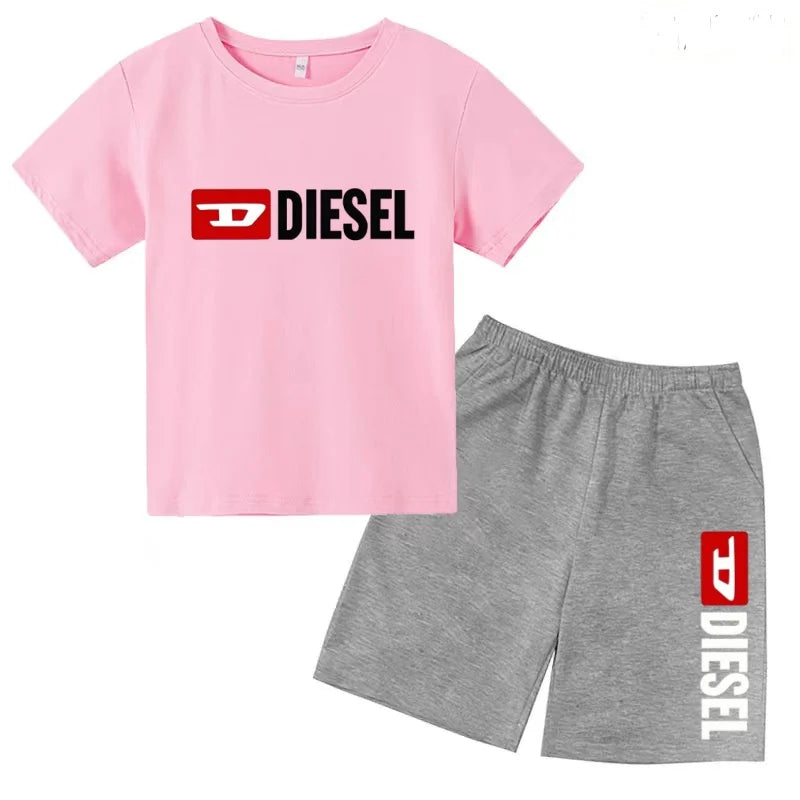 Ensemble enfant T-shirt à lettres et short – CLEVI Paris