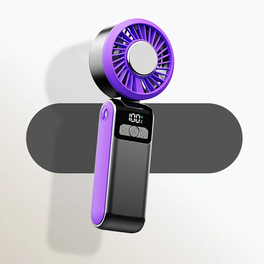 Ventilateur Portable Pliable avec Pack de Glace & Affichage LED – CLEVI Paris