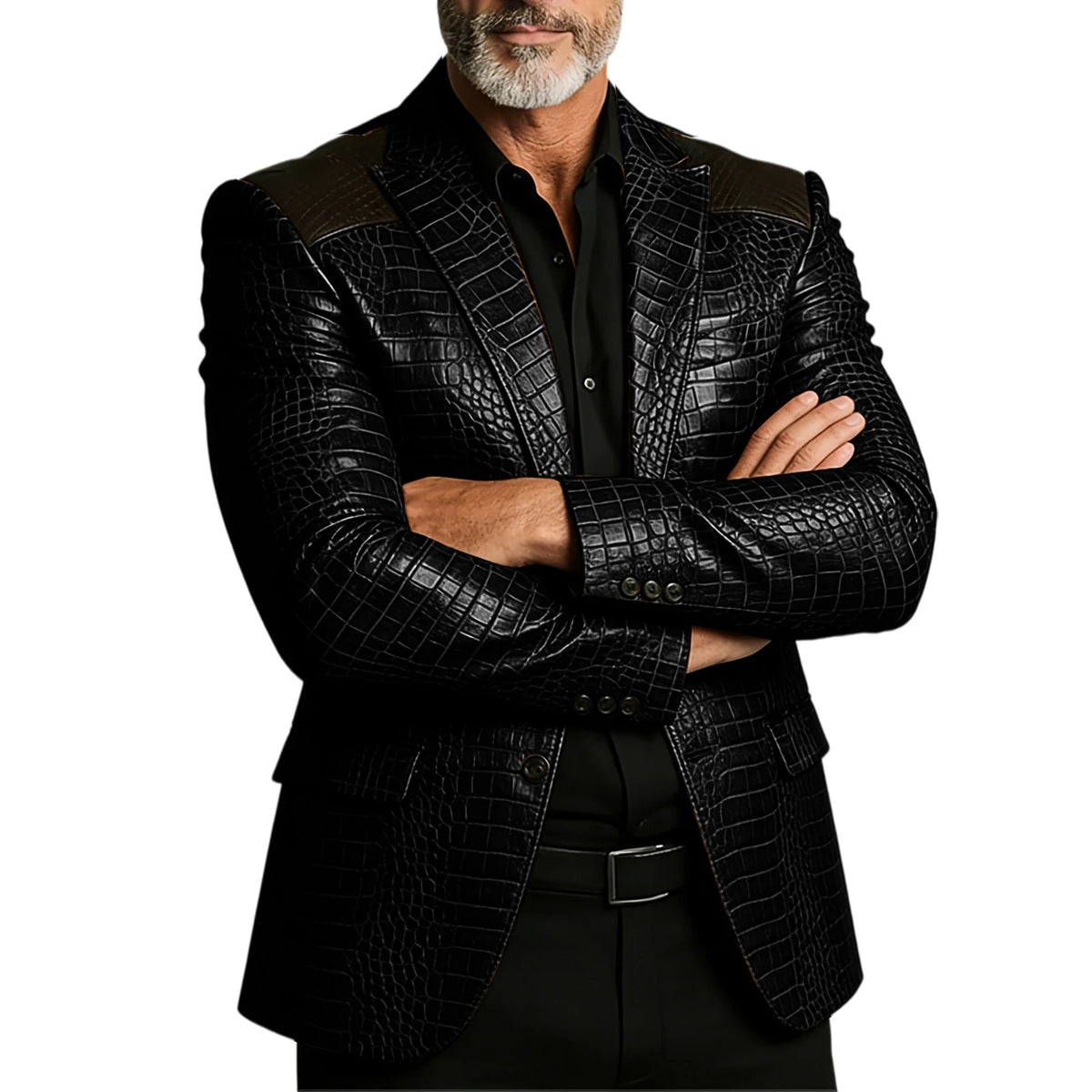 Blazer effet crocodile homme – CLEVI Paris