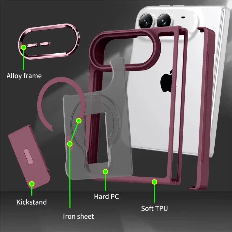 Coque iPhone Duo magnétique avec support – CLEVI Paris