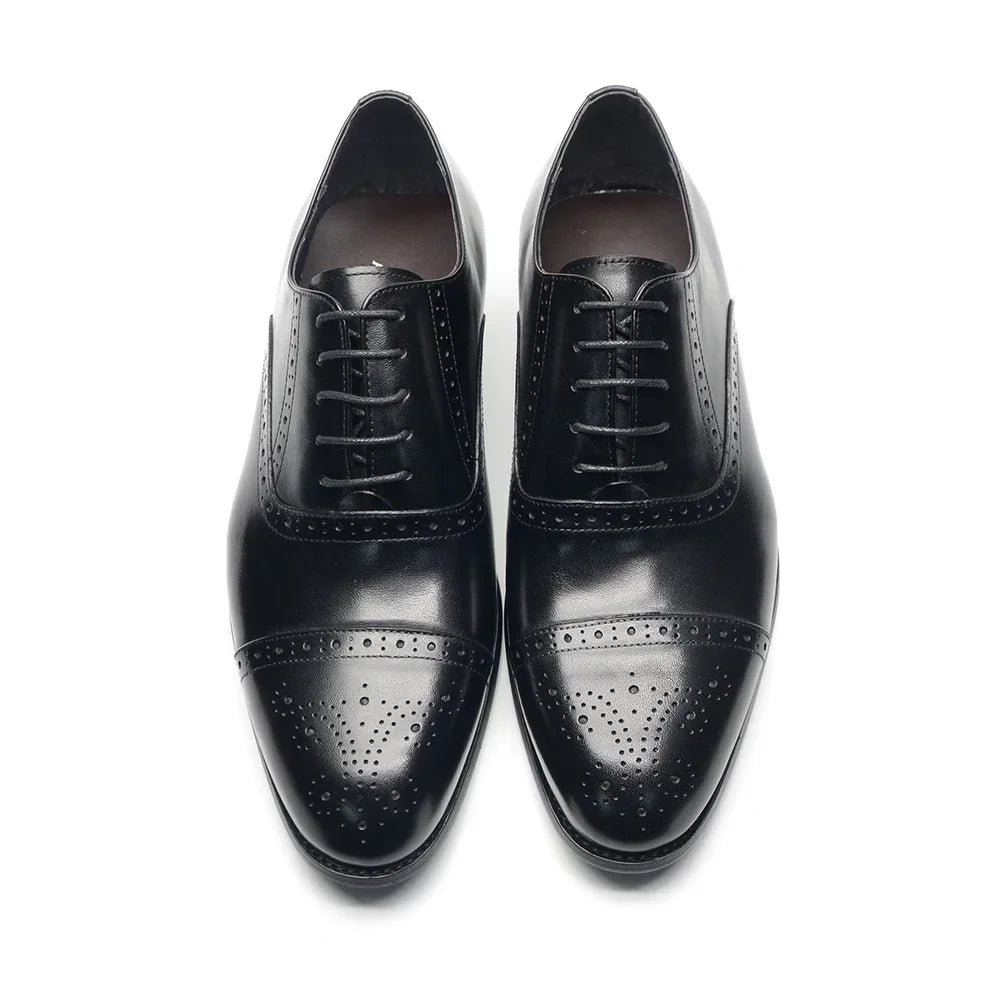 Oxford brogue homme en cuir à lacets – CLEVI Paris