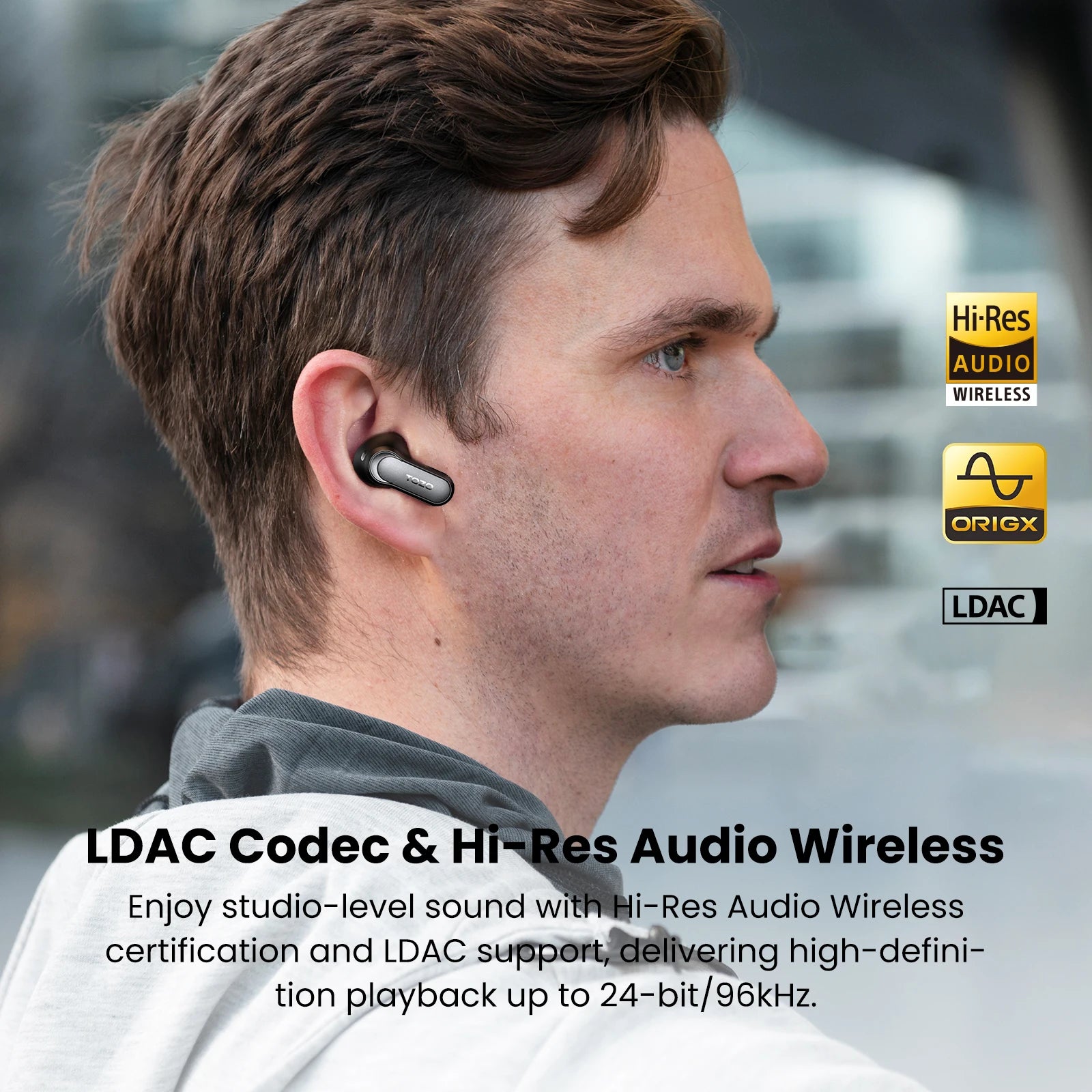 Écouteurs TOZO NC20 Pro Hi-Res LDAC ANC Écran Tactile – CLEVI Paris