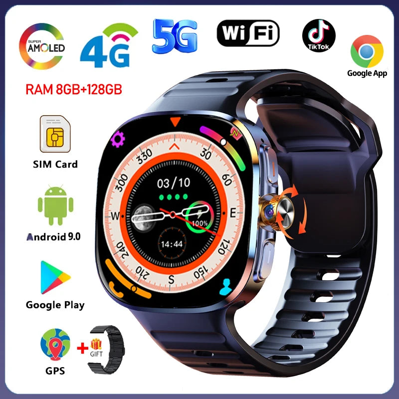 Montre Connectée 4G Android Caméra 13MP GPS Google Play – CLEVI Paris