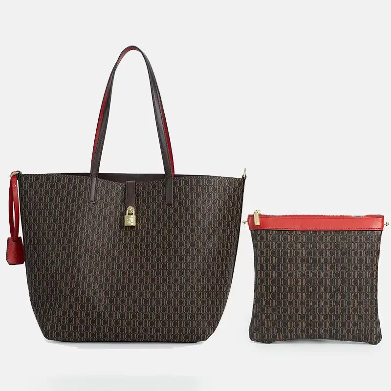 Sac Seau Simili Cuir Grande Capacité Femme Fermoir 45x29cm – CLEVI Paris