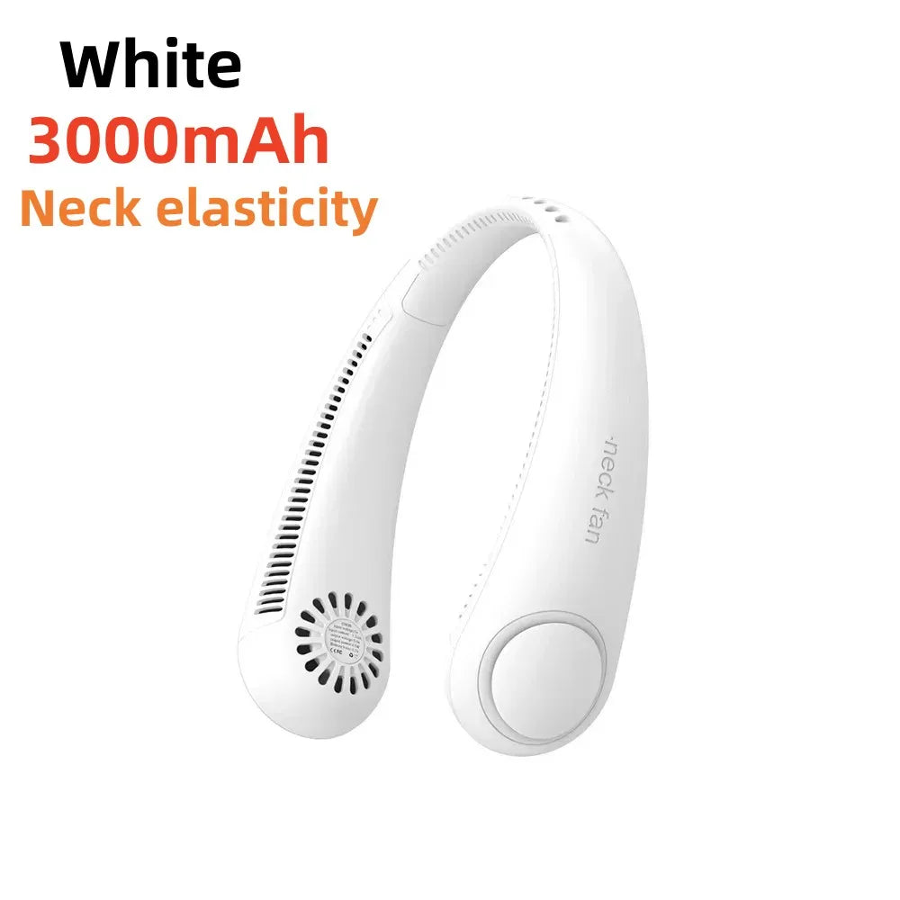 Ventilateur Tour de Cou Sans Lames 8000mAh 100 Vitesses LED USB Rechargeable – CLEVI Paris