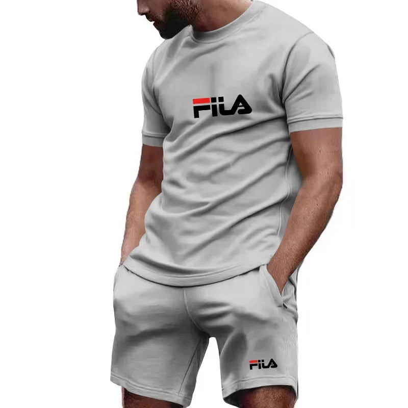 Ensemble Homme Jogging Outdoor T-Shirt Séchage Rapide + Short Sport Poches – CLEVI Paris