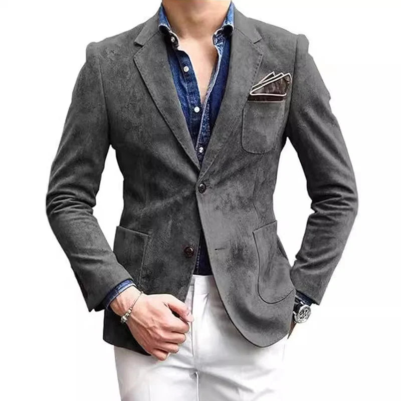 Blazer homme ajusté à deux boutons – CLEVI Paris