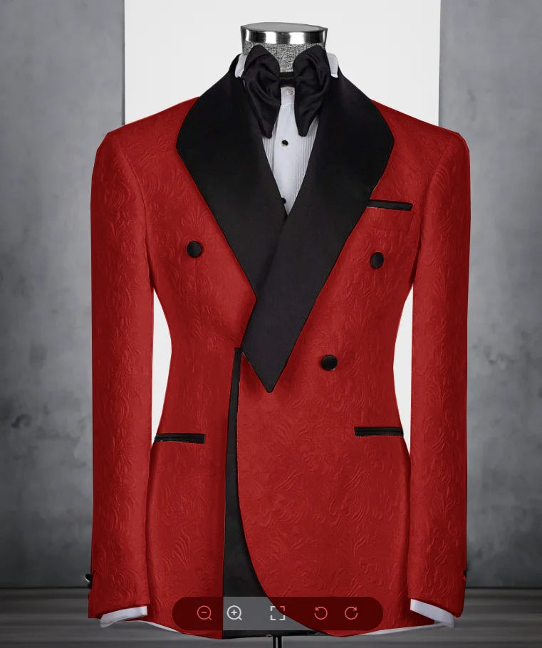 Costume homme fleuri 2 pièces, coupe droite – CLEVI Paris