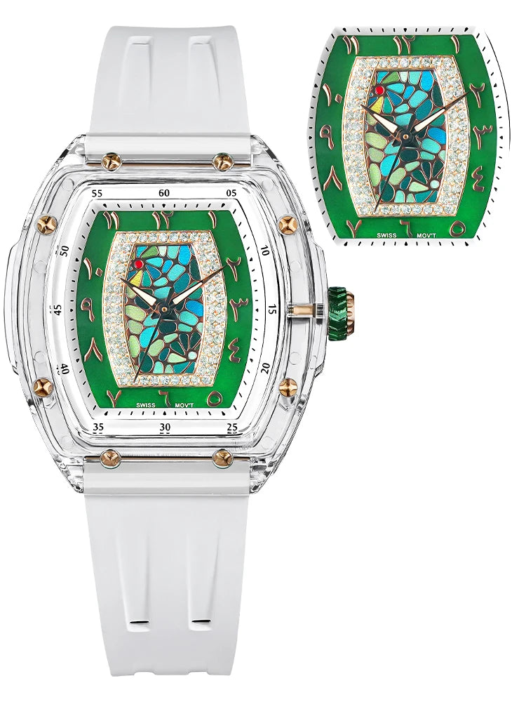 TSAR BOMBA TB-8219L Montre Femme Quartz Cristal Saphir Élégante – CLEVI Paris