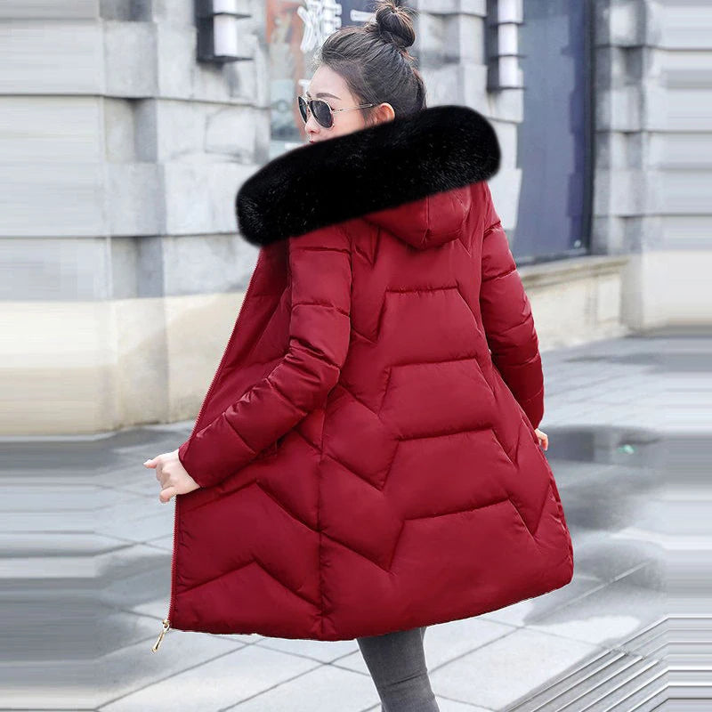 Parka Femme Fourrure Synthétique Capuche Grande Taille – CLEVI Paris