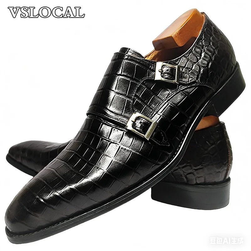 Mocassins Monk homme en cuir véritable – CLEVI Paris