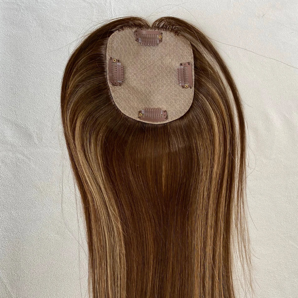 Topper Capillaire Femme Cheveux Humains Remy Base Dentelle 10x12cm Clips – CLEVI Paris