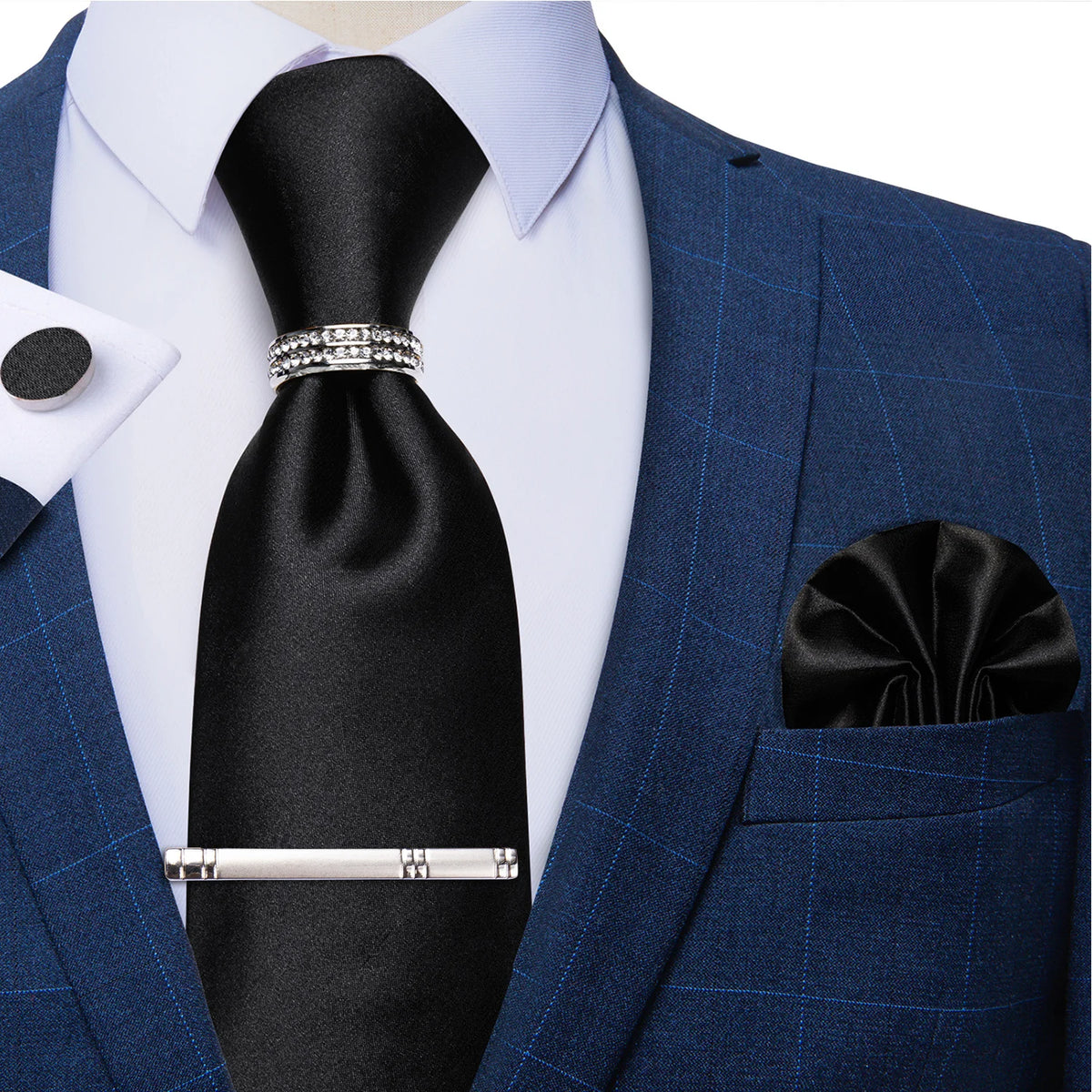 Coffret cravate homme, pochette et anneau – CLEVI Paris