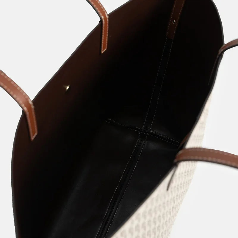 Sac Seau Simili Cuir Grande Capacité Femme Fermoir 45x29cm – CLEVI Paris