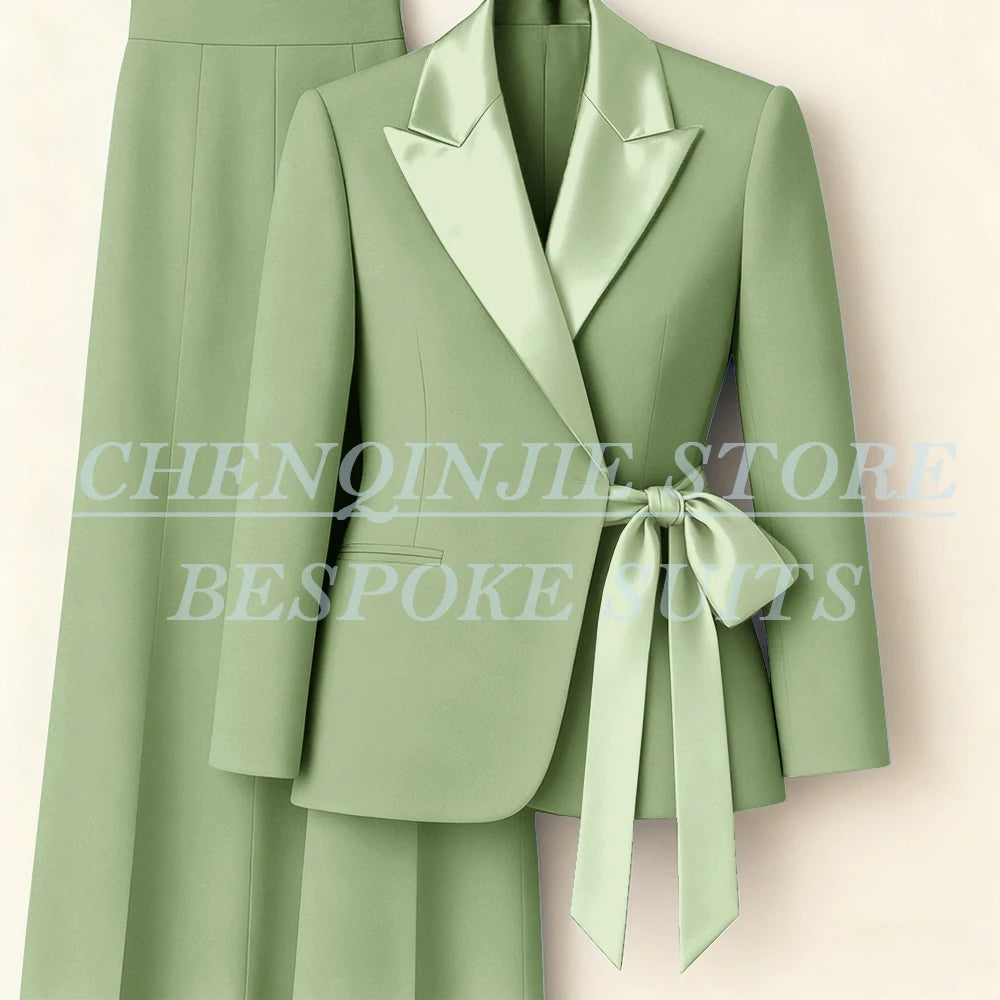 Tailleur femme blazer et pantalon large – CLEVI Paris
