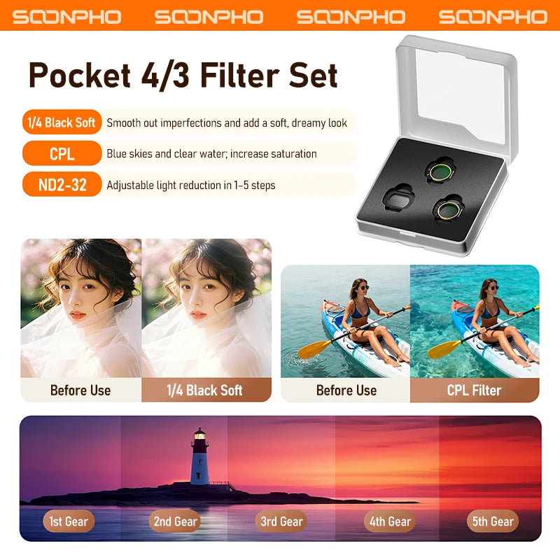 Filtres magnétiques pour Osmo Pocket 3/4 – CLEVI Paris