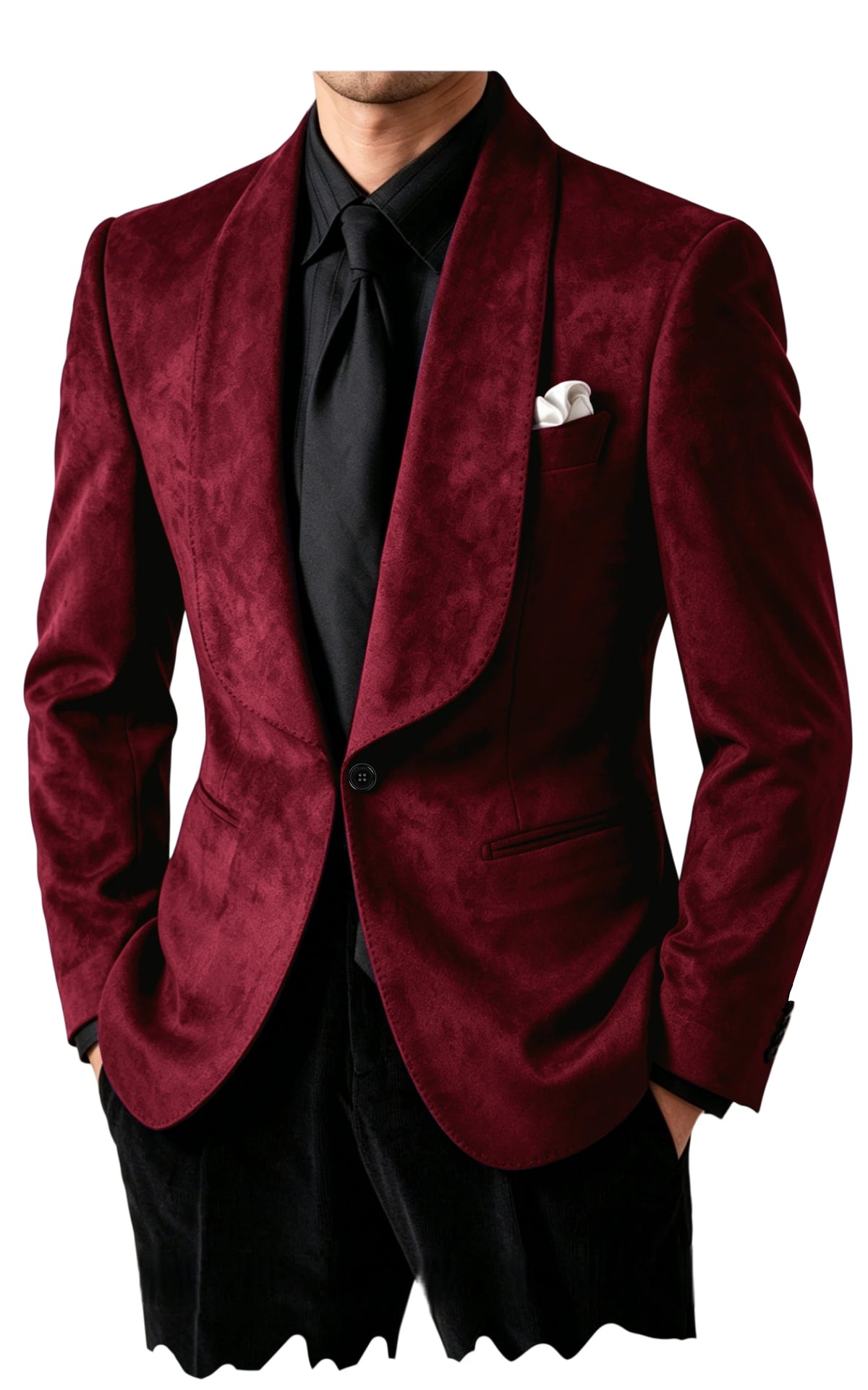 Blazer homme en suédine col châle – CLEVI Paris